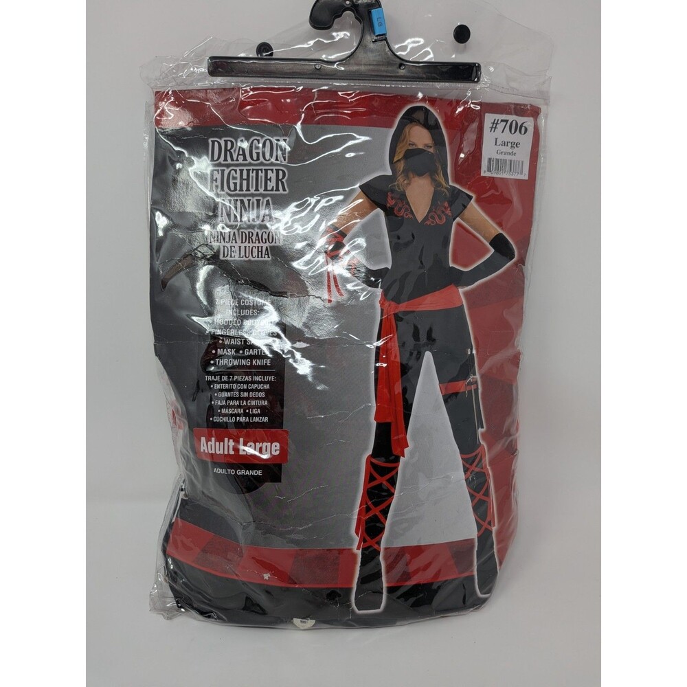 Amscan Dragon Fighter Ninja Halloween Costume Womens Large Cosplay Complete